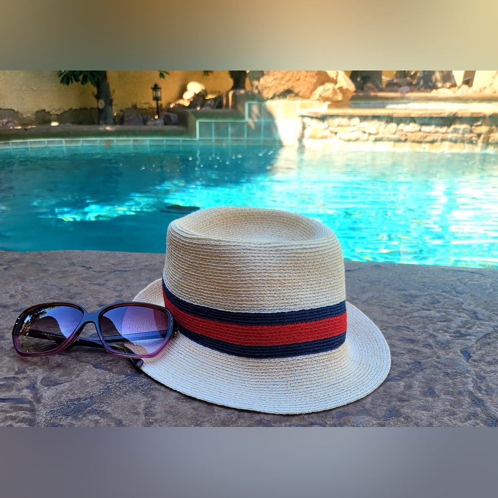 Gucci fedora straw hat